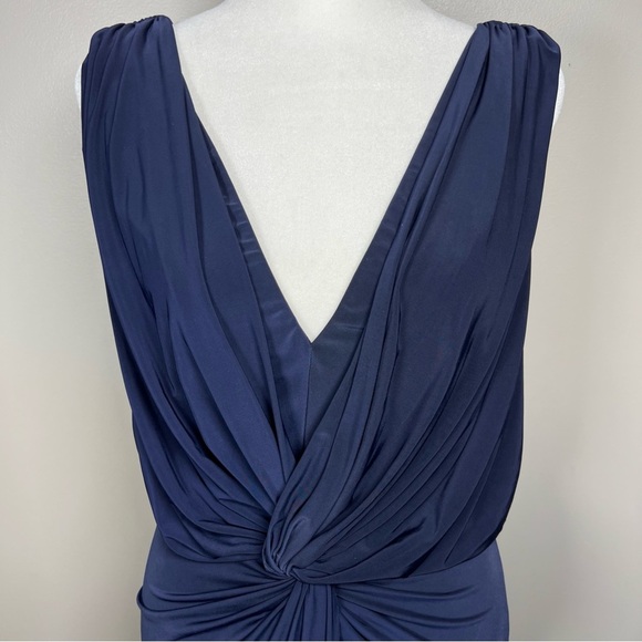 MISA Los Angeles Leza Gathered Crossover Sleeveless Tulip Maxi Dress Size Small - Picture 3 of 12